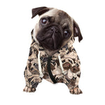 Cute Pug Pattern Print Dog Zip Up Hoodie