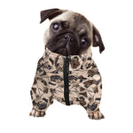 Cute Pug Pattern Print Dog Zip Up Jacket