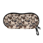 Cute Pug Pattern Print Glasses Case
