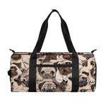 Cute Pug Pattern Print Gym Bag