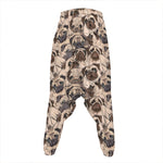 Cute Pug Pattern Print Hammer Pants