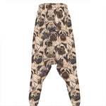 Cute Pug Pattern Print Hammer Pants
