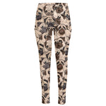 Cute Pug Pattern Print High-Waisted Pocket Leggings