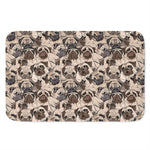 Cute Pug Pattern Print Indoor Door Mat