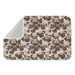 Cute Pug Pattern Print Indoor Door Mat
