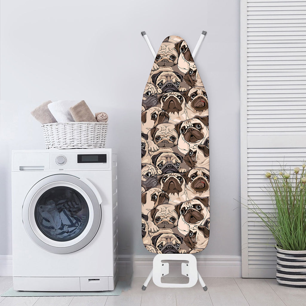 Cute Pug Pattern Print Ironing Board Cover