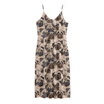 Cute Pug Pattern Print Jersey Midi Cami Dress