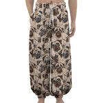 Cute Pug Pattern Print Lantern Pants