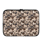 Cute Pug Pattern Print Laptop Sleeve
