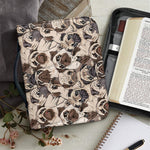 Cute Pug Pattern Print Leather Bible Cover