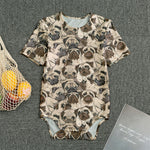 Cute Pug Pattern Print Men's Bodysuit