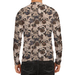 Cute Pug Pattern Print Men's Long Sleeve Rash Guard