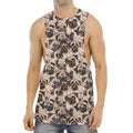 Cute Pug Pattern Print Men's Muscle Tank Top