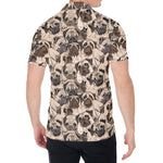 Cute Pug Pattern Print Men's Shirt