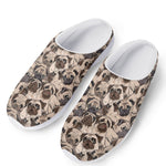 Cute Pug Pattern Print Mesh Casual Shoes