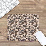 Cute Pug Pattern Print Mouse Pad
