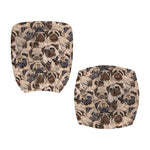 Cute Pug Pattern Print Office Chair Cover