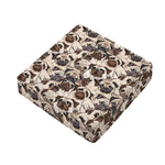 Cute Pug Pattern Print Outdoor Seat Cushion Cover