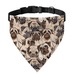 Cute Pug Pattern Print Over The Collar Dog Bandana