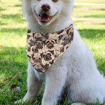 Cute Pug Pattern Print Over The Collar Dog Bandana