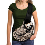 Cute Pug Pattern Print Pet Sling Carrier