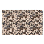 Cute Pug Pattern Print Polyester Doormat