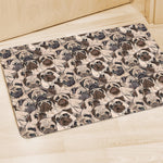 Cute Pug Pattern Print Polyester Doormat