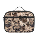 Cute Pug Pattern Print Portable Lunch Bag