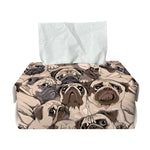 Cute Pug Pattern Print Rectangle Tissue Box Cover