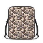 Cute Pug Pattern Print Rectangular Crossbody Bag