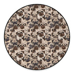 Cute Pug Pattern Print Round Floor Mat