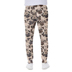 Cute Pug Pattern Print Scuba Joggers