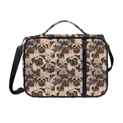Cute Pug Pattern Print Shoulder Strap Bible Bag