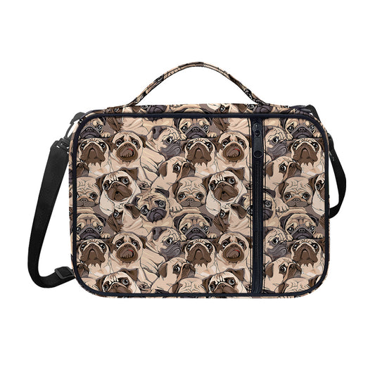 Cute Pug Pattern Print Shoulder Strap Bible Bag