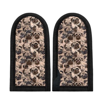Cute Pug Pattern Print Skillet Handle Cover