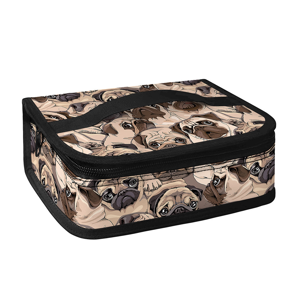 Cute Pug Pattern Print Small Lunch Bag
