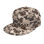Cute Pug Pattern Print Snapback Cap