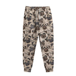 Cute Pug Pattern Print Sweatpants