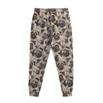 Cute Pug Pattern Print Sweatpants