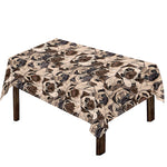 Cute Pug Pattern Print Tablecloth