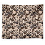Cute Pug Pattern Print Tapestry