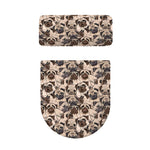 Cute Pug Pattern Print Toilet Lid And Tank Cover Set