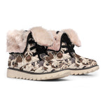 Cute Pug Pattern Print Winter Boots