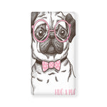 Cute Pug With Glasses Print Baby Crib Sheet