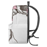 Cute Pug With Glasses Print Backpack