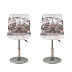 Cute Pug With Glasses Print Bar Stool Covers
