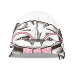 Cute Pug With Glasses Print Beanie