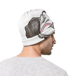 Cute Pug With Glasses Print Beanie