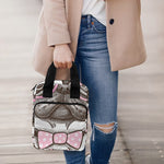 Cute Pug With Glasses Print Bible Tote Bag