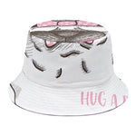Cute Pug With Glasses Print Bucket Hat